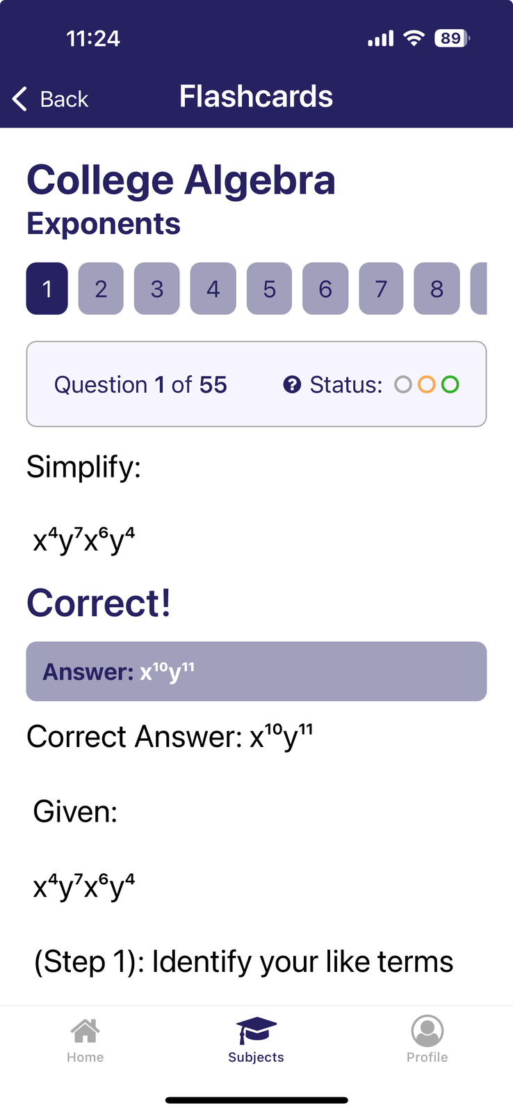 College Algebra CLEP study guide