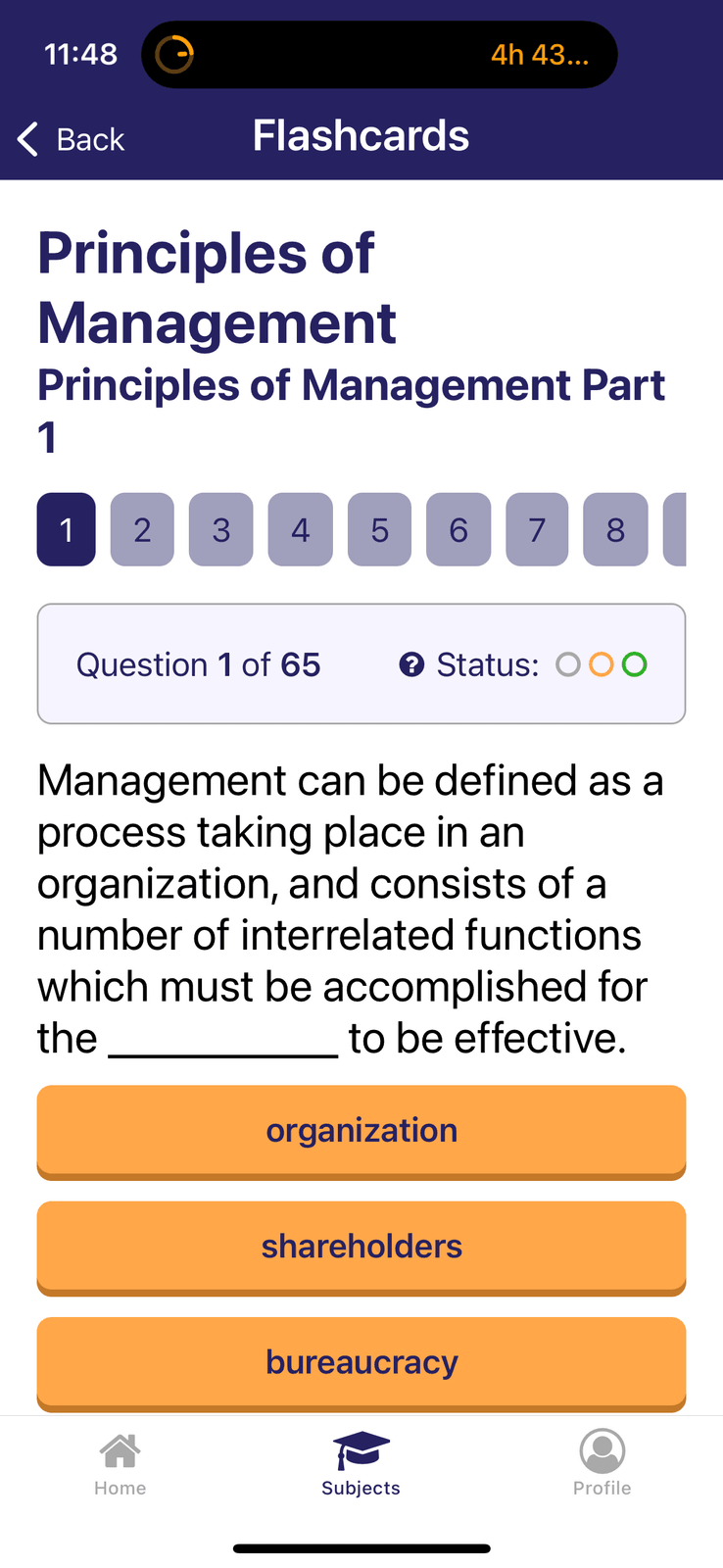 Principles of Management CLEP study guide