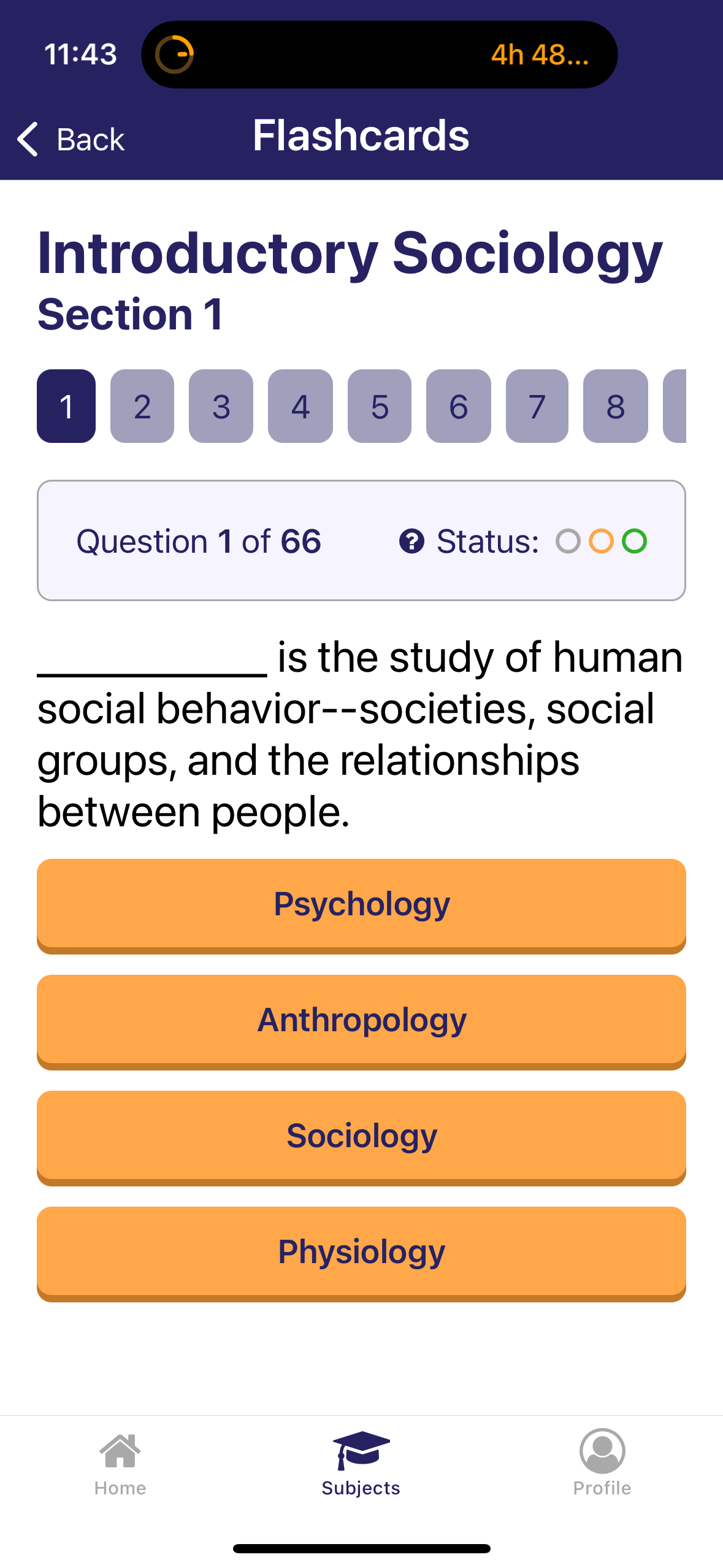 Introductory Sociology CLEP flashcard preview on InstantCert